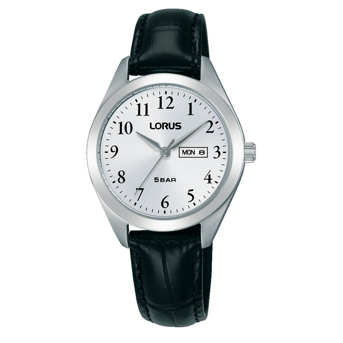 LORUS QUARTZ LADIES STAINLESS STEEL WHITE DIAL STRAP WATCH
