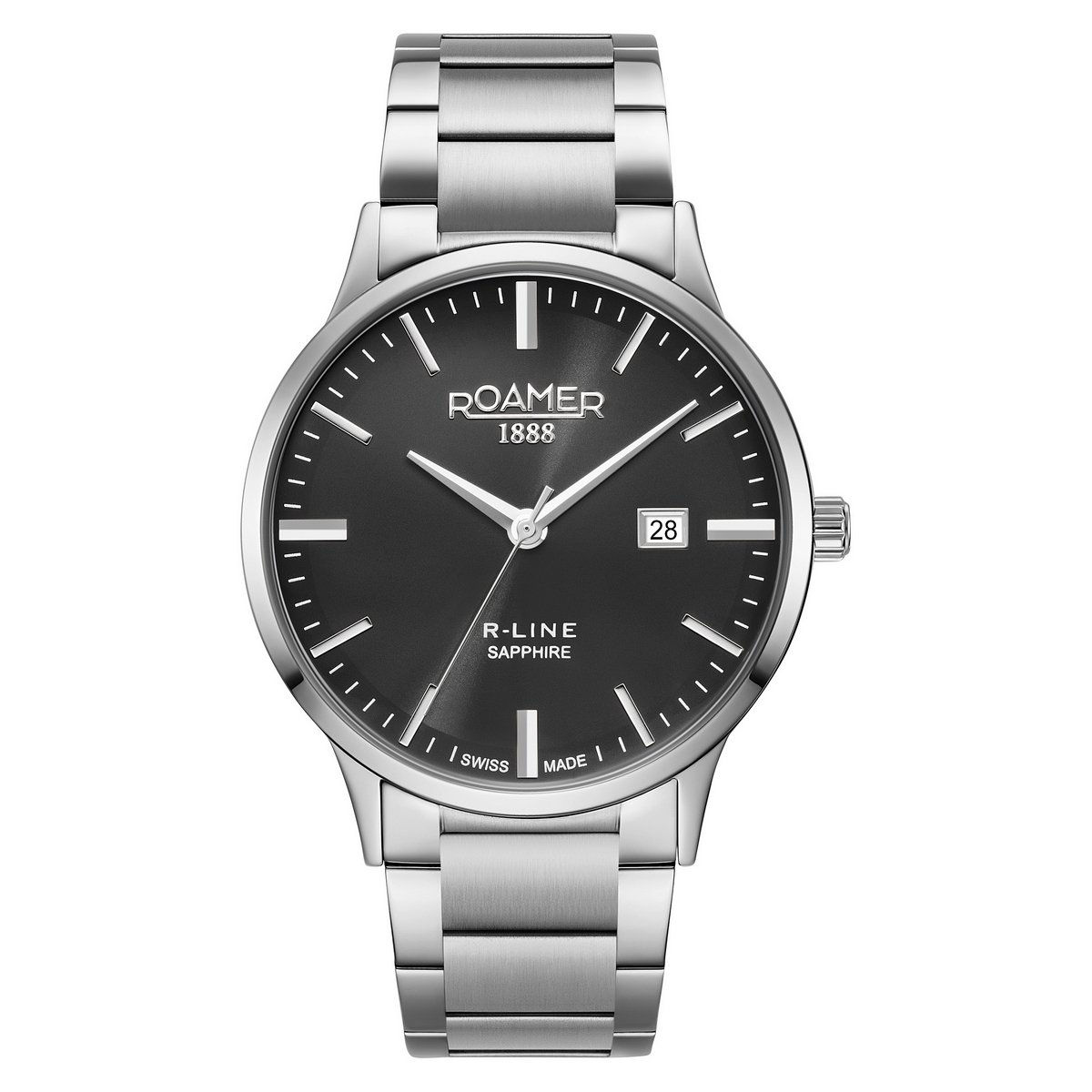 Roamer R-Line Classic Swiss Made Ronda 515 3 Hands - Date Stainless Steel Quartz
