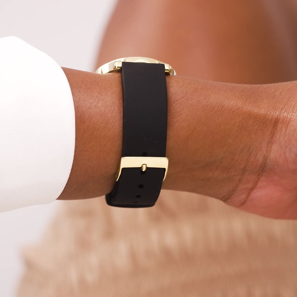 Thumbnail: Guess Annette Ladies Gold Tone Silicone Strap Watch