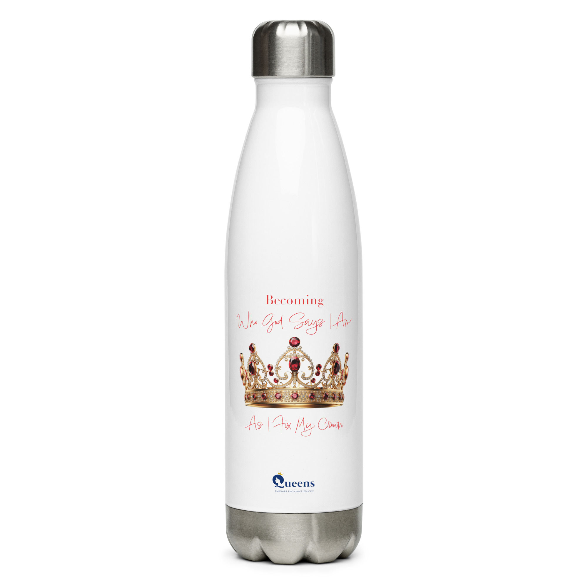 Ruby "Crown of Authority" - Stainless steel water bottle 17oz copy