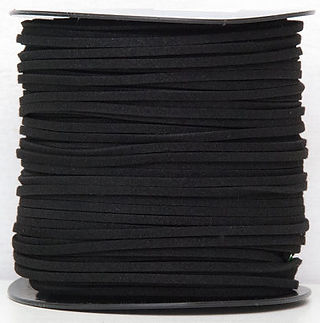 Black faux suede Cord
