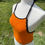 Thumbnail: Orange w/ Black Lace Halter Top