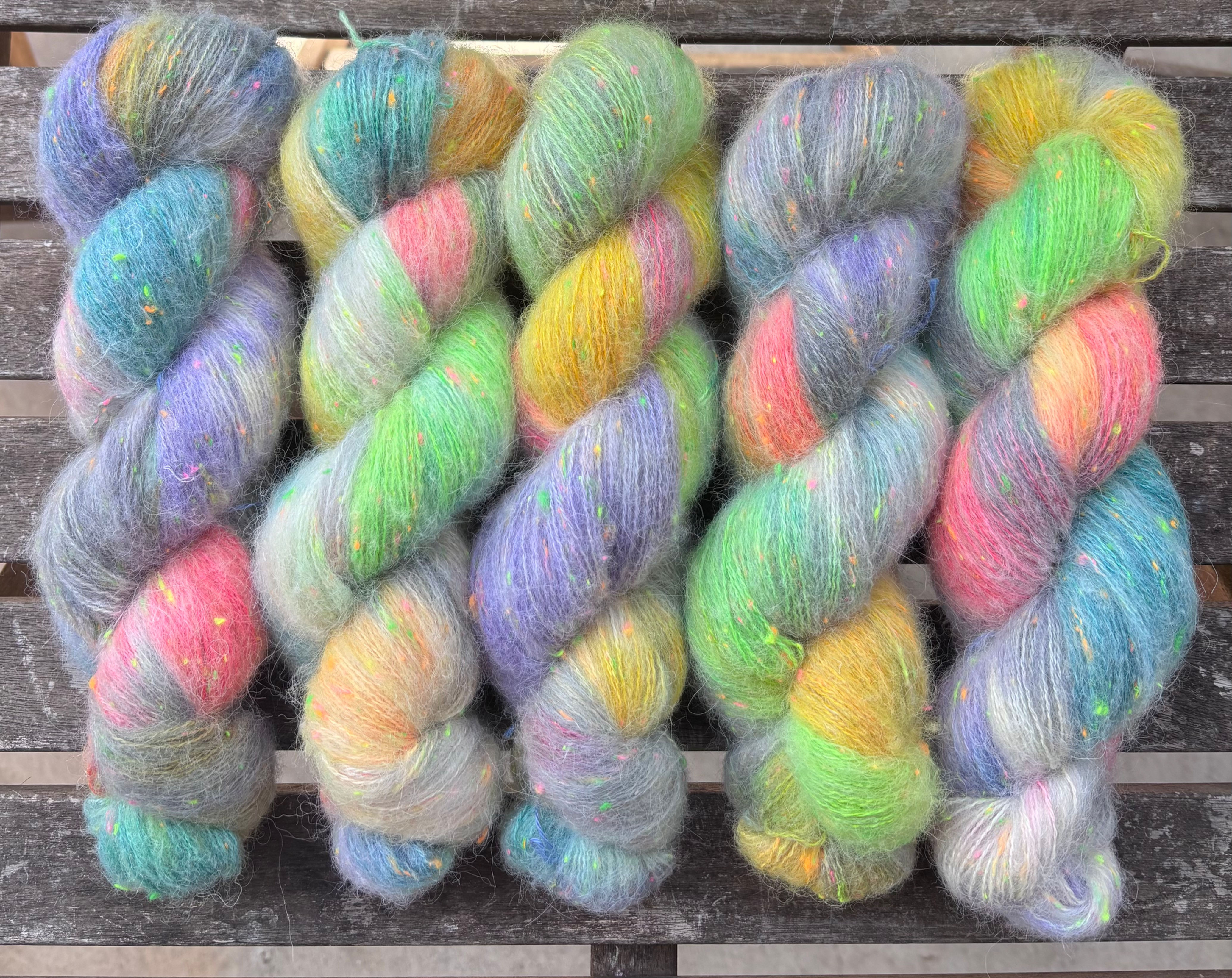 Fluffy Neon Rainbow