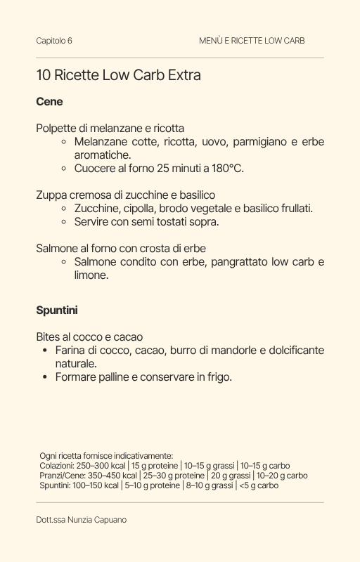 Miniatura: Ricette e schemi per dieta low-carb