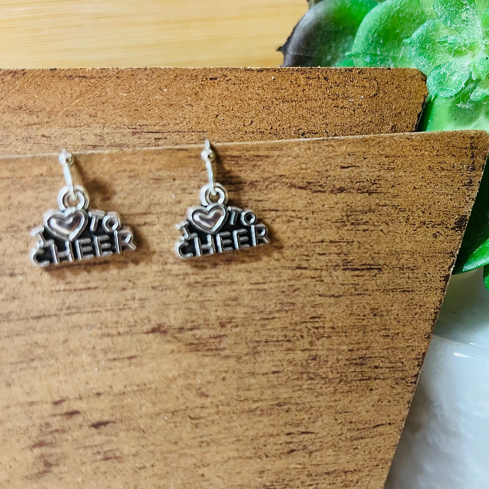 Love to Cheer Silver Earrings