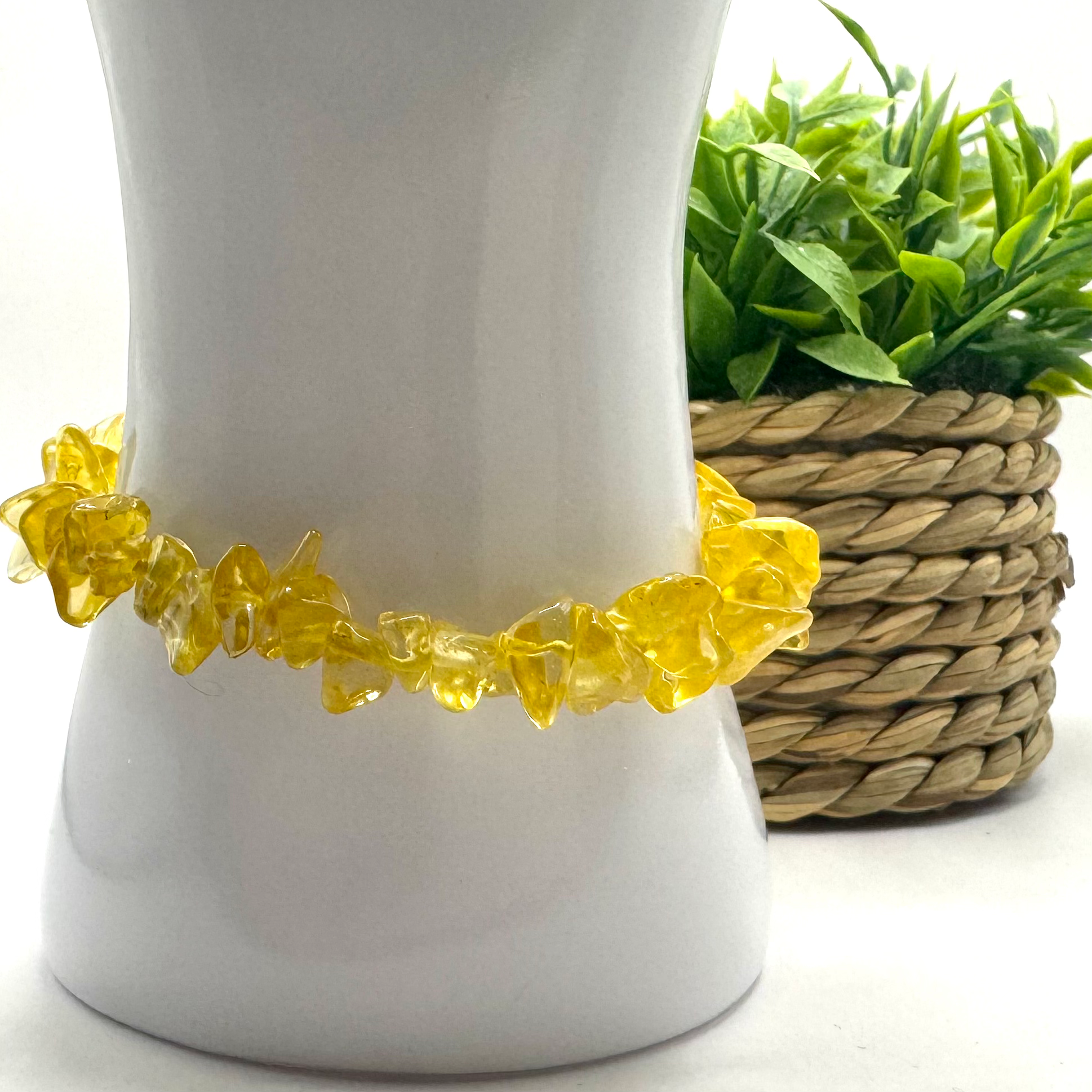 Natural Citrine Chip Stone Bracelet