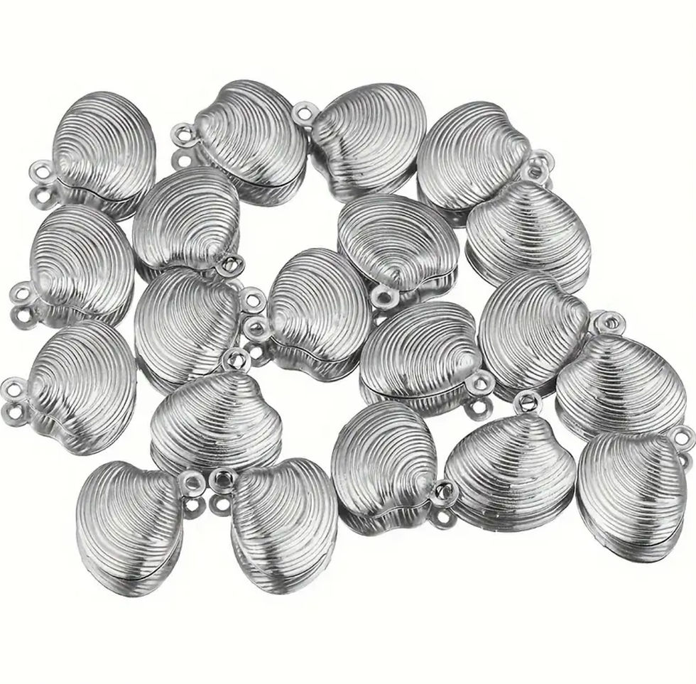 Thumbnail: Solid Seashell Dangle Earrings - Gold or Silver