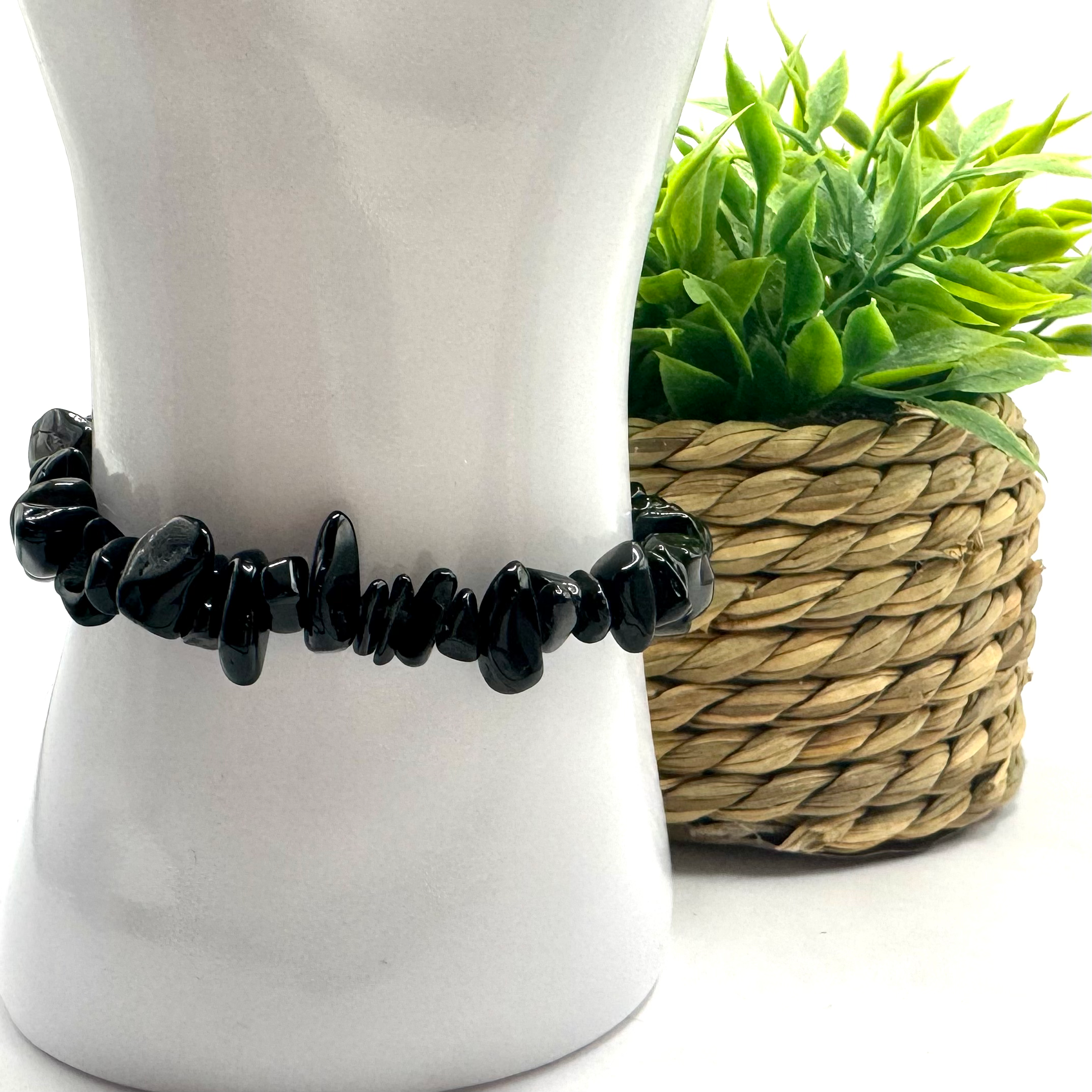 Natural Tourmaline Chip Stone Bracelet