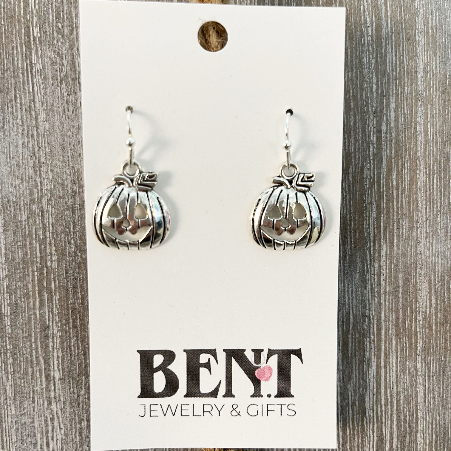 Antique Silver Jack-o-Lantern Necklace