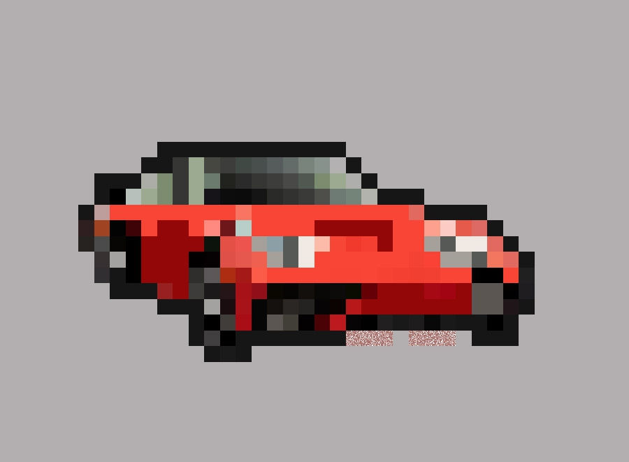 Pixelated Ferrari
