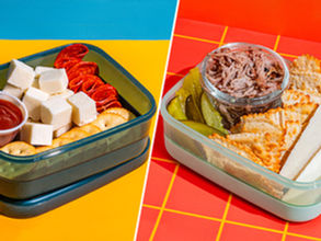 meal prepping with goat cheese