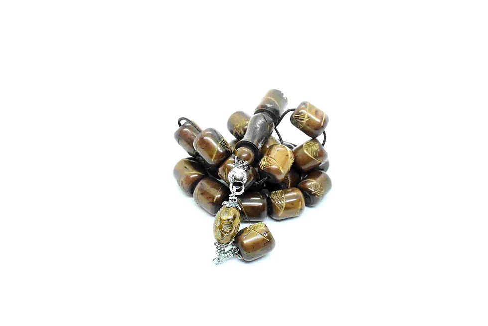 Thumbnail: Hand-carved Natural Coconut wood Worry Beads