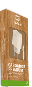 Caja de adaptador de carga con cable tipo lightning para iPhone