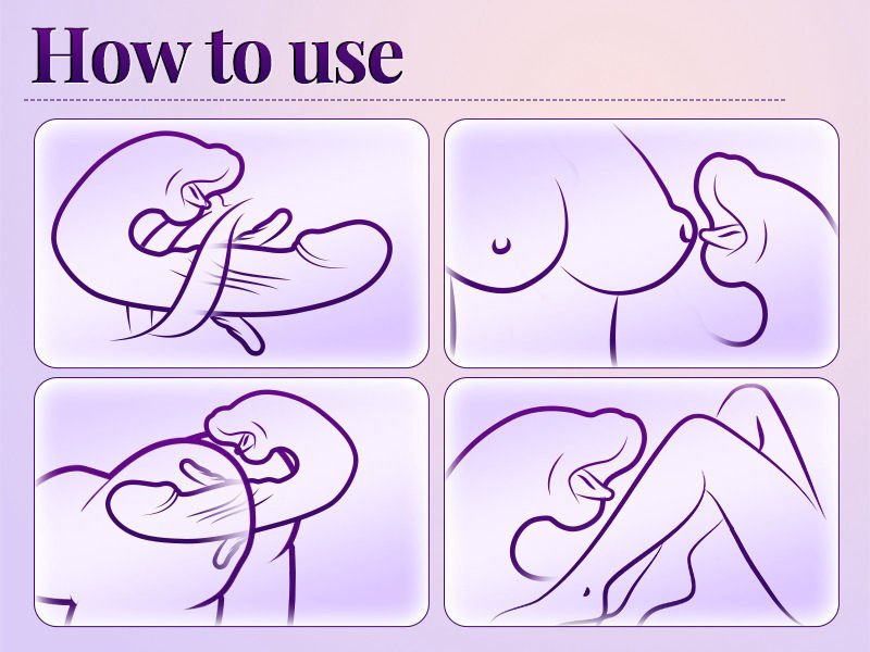 Thumbnail: Sex Toy 3in1 Tongue Stimulator Vibrator G-Sport Massager