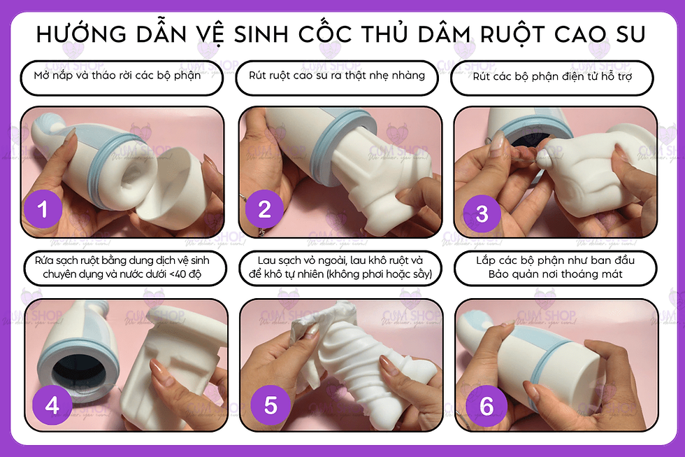 Các bước vệ sinh cốc thủ dâm