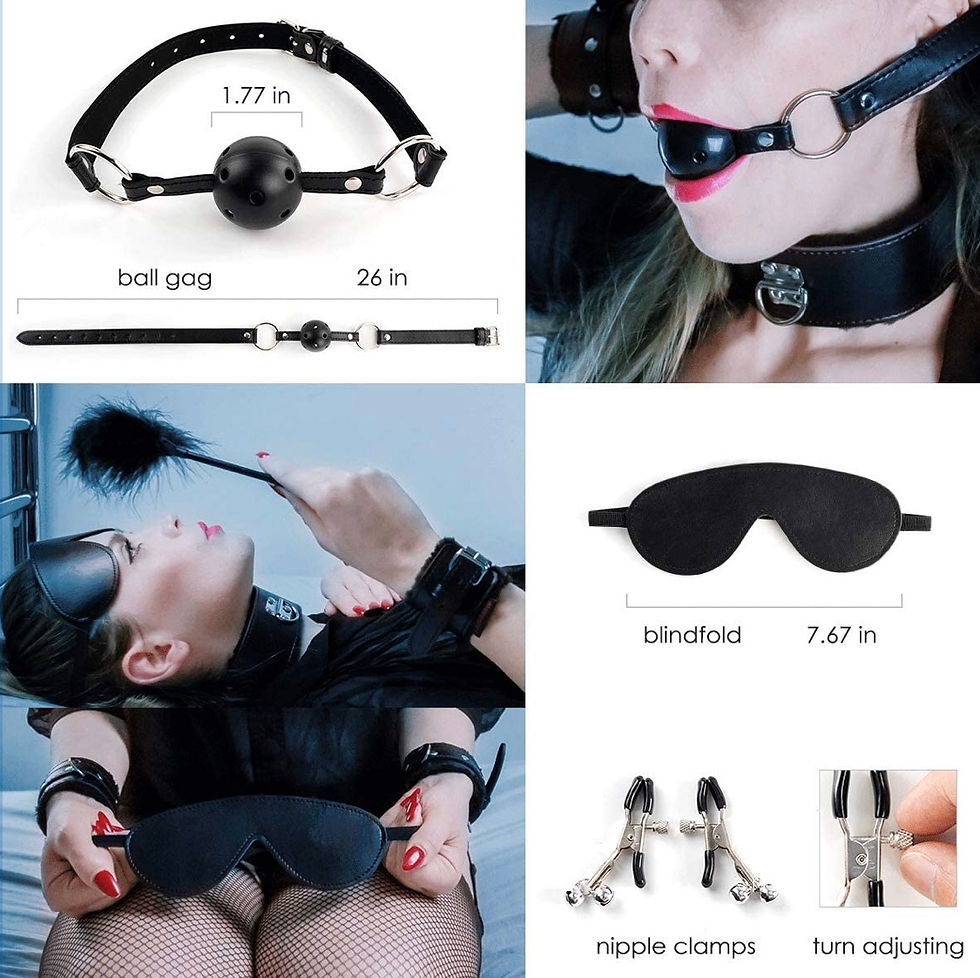 Thumbnail: 10 Pcs BDSM bondage set restraint kit 