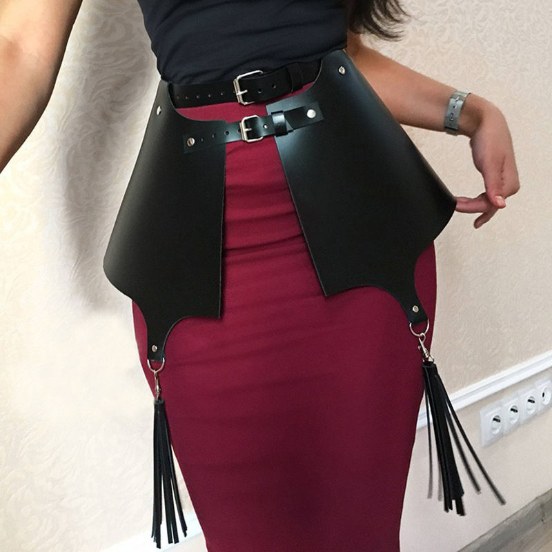 Thumbnail: Leather harness belt waist strap cover hip 9630.2