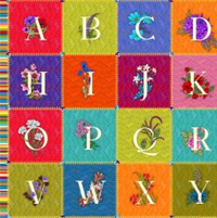 Language of Flowers alphabet panel