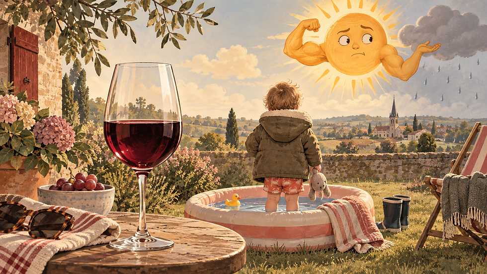 Rosé en een tweejarige die zegt: ‘Papa, ik beetje koud’