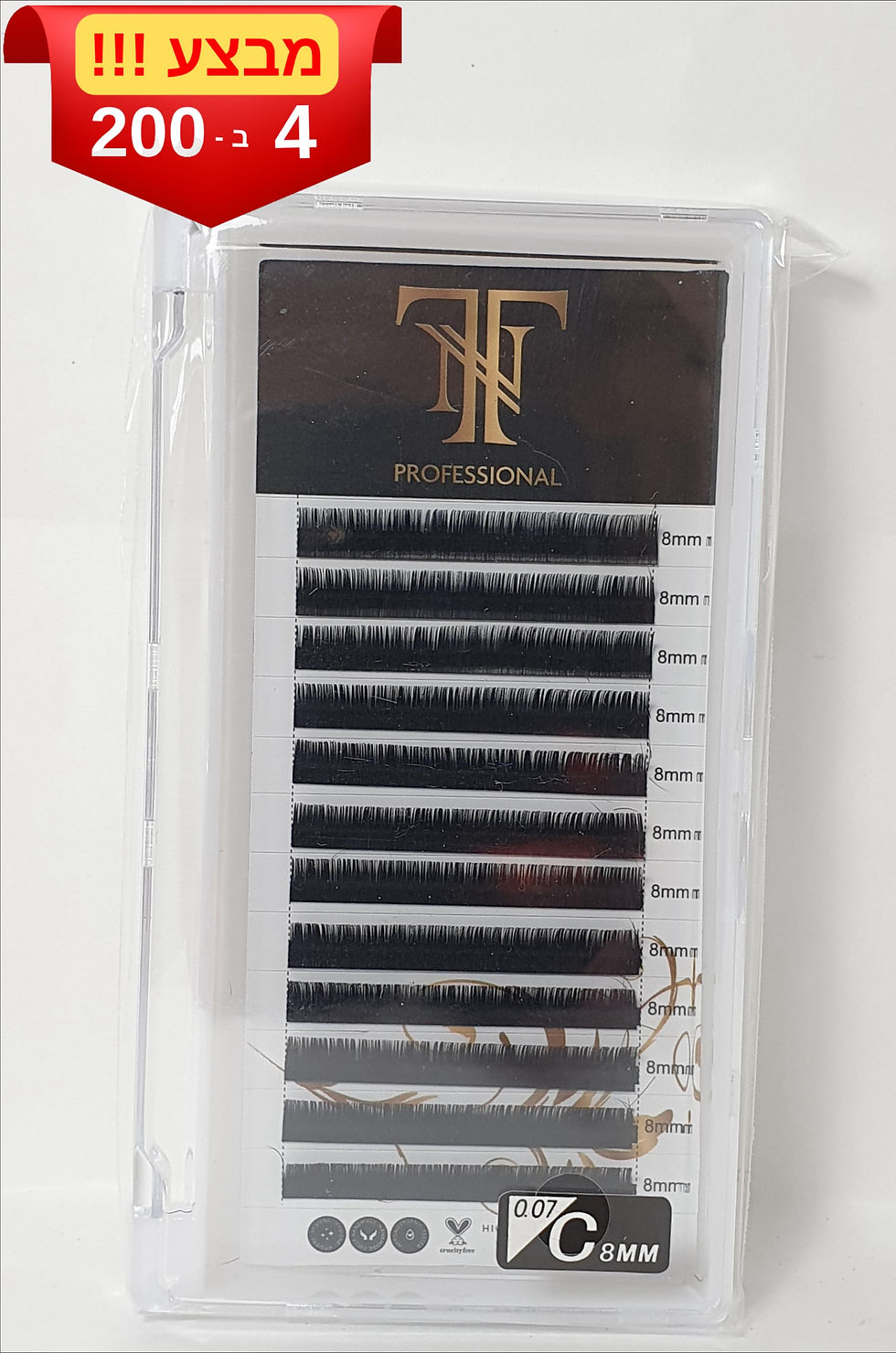 NT PROFESSIONAL ריסים לשזירה (גדלים שונים) C0.07