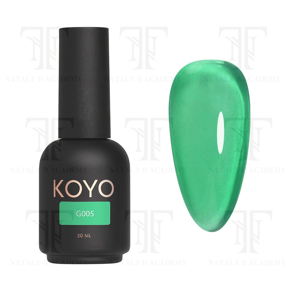 לק ג'ל KOYO גוון G005 – אפקט זכוכית חצי שקוף - סדרת ויטראז'