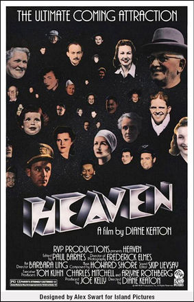 "Heaven" theatrical release poster designed by Alex Swart for Dianne Keaton.
