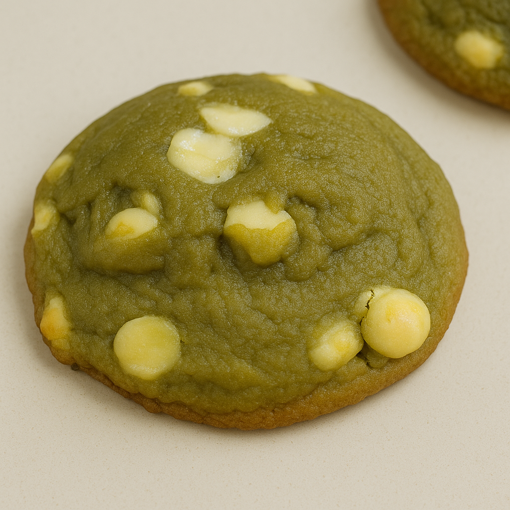 Brown Butter Matcha White Chocolate Chip Cookies