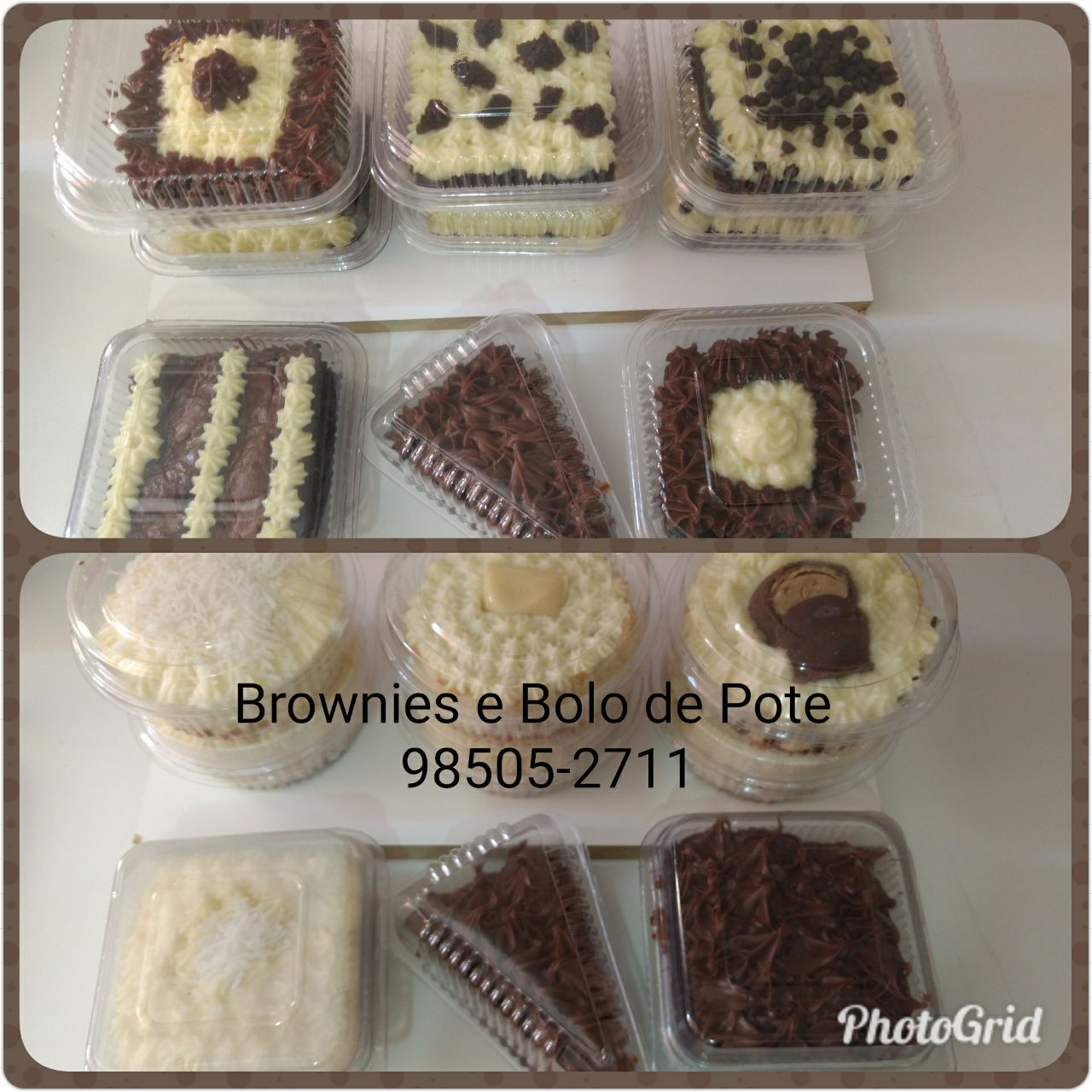 Brownies e Bolo de Pote (Unitario )