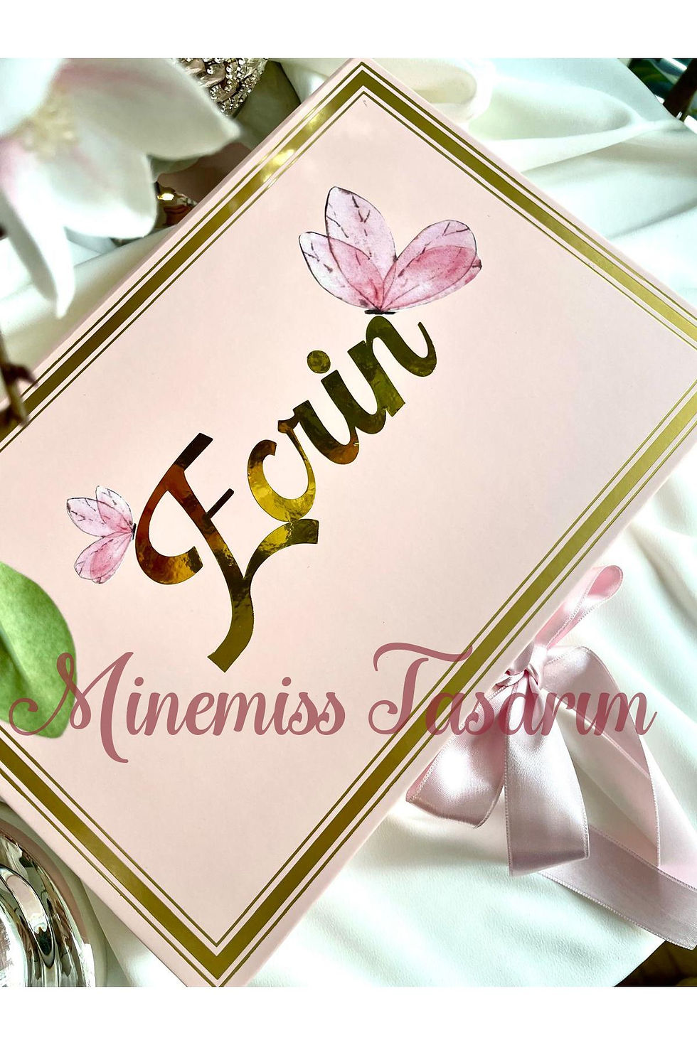 Kutulu İsme Özel Tasarımlı Kız-Erkek Bebek Çikolatası 100 Adet Dogum-Yaş Günü-He