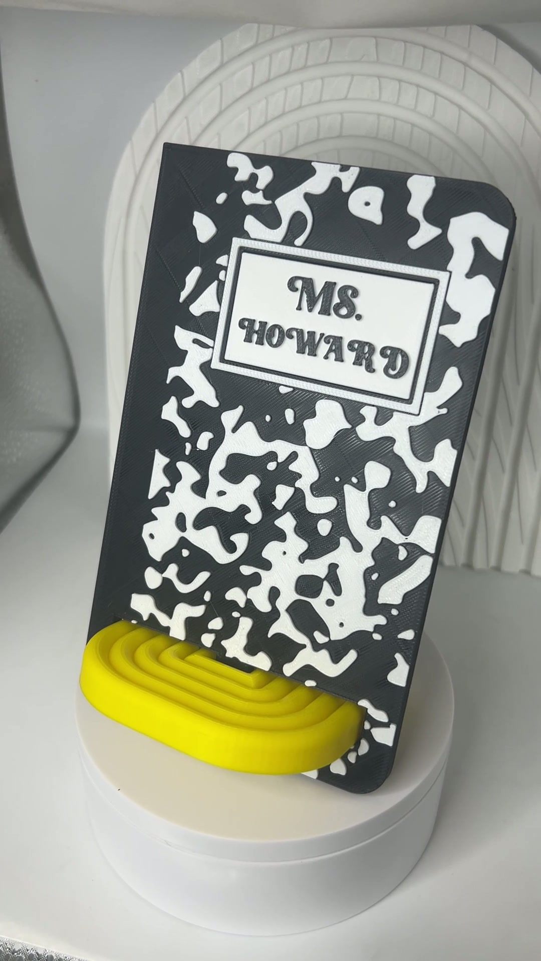 Composition Book Cell Phone Holder