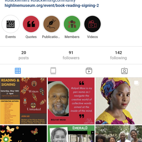 @africanamericanwritersalliance Facebook, Instagram... and YouTube!