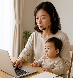 在宅ワーク・子育て世代が中心