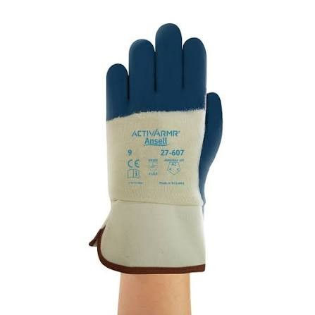 ActivArmr Cotton/Nitrile Cut-Resistant , Gloves Large Blue/White 12/Cr , Anse