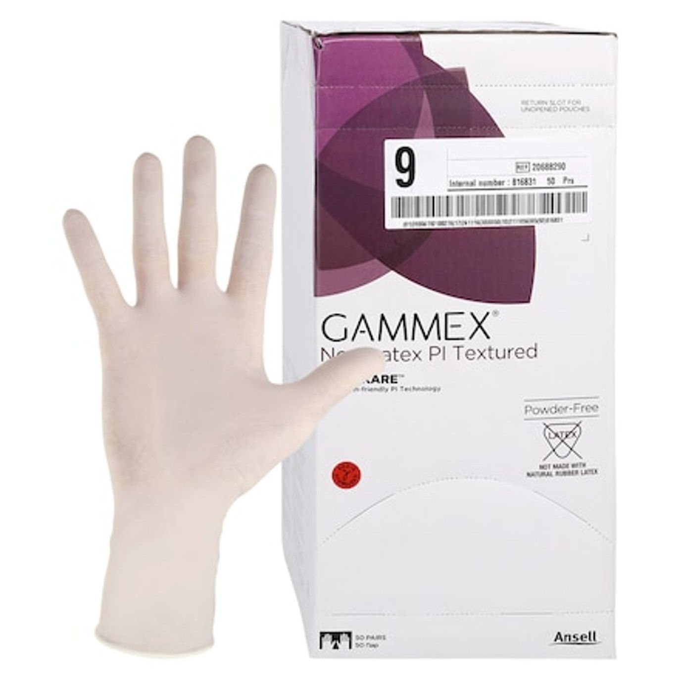 Surgical Glove GAMMEX Non-Latex PI Textured Size 9 Sterile Polyisoprene Standard