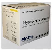 Air Tite Vet Premium Hypodermic Needle   20g X 1in , 100/Box  Air-Tite N201