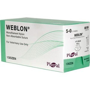 Thumbnail: Pivetal WebLon Sutures  Size 5/0, 12/Pkg 661BK, 18" (FS-2) , PIVETAL 21282794