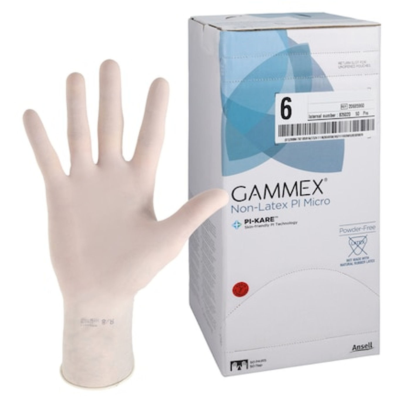 Surgical Glove GAMMEX Non-Latex PI Micro Size 6 Sterile Polyisoprene Standard Cu