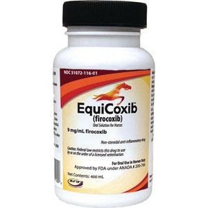 EquiCoxib (firocoxib) Oral Solution for Horses 9 mg/ml, 400 ml Bottle with Syrin