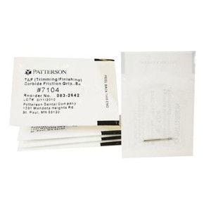 Patterson Trimming and Finishing Carbide Burs Round, #7104, FG Standard, 12 Bl