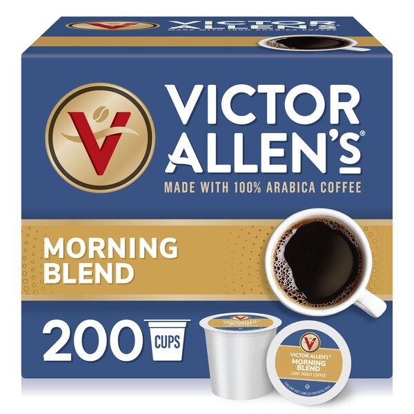 VICTOR ALLEN Victor Allen's Coffee Morning Blend, Light Roast, 200 Count, Single