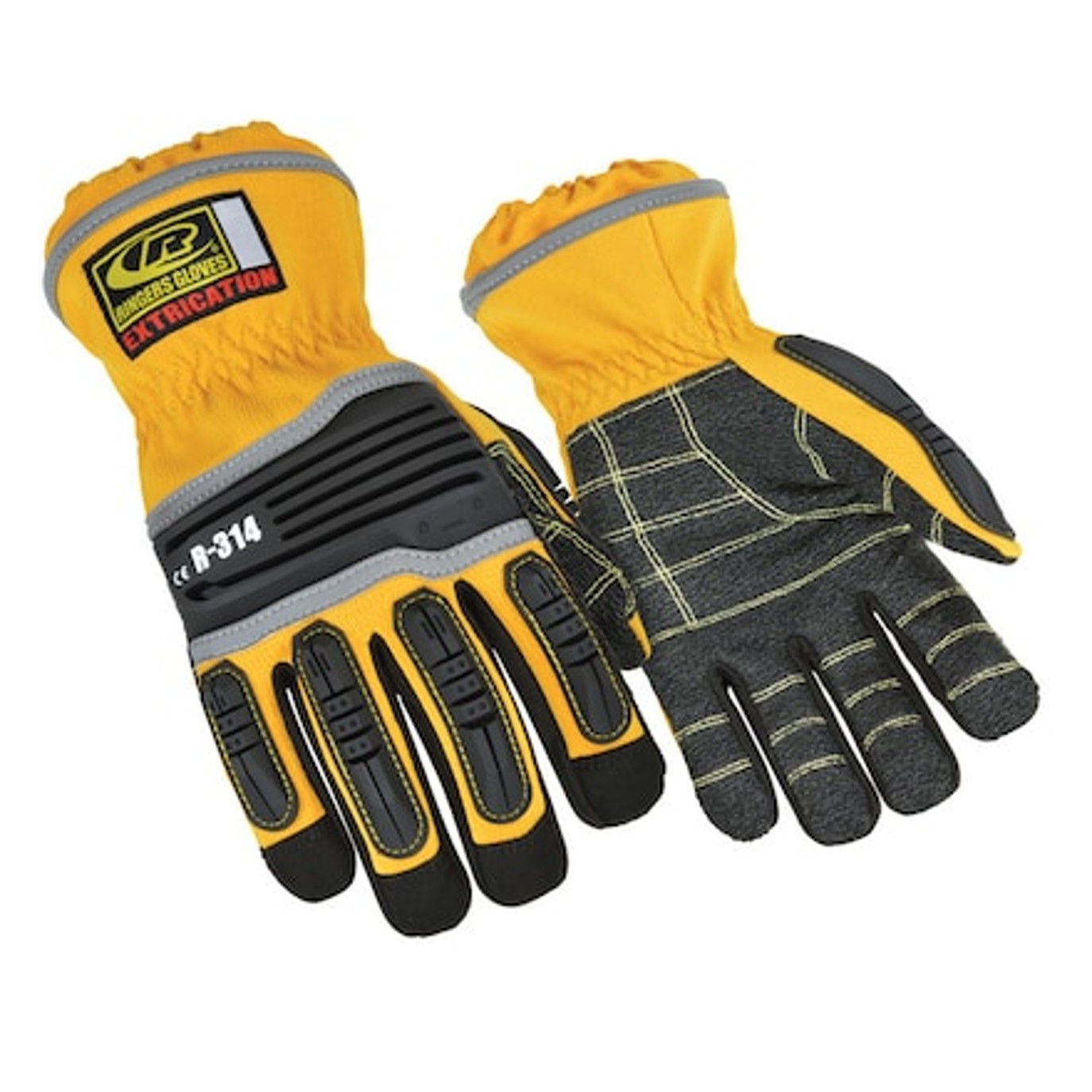 Ringers Kevlar / Flexible Thermoplastic , Rubber Extrication Impact Gloves ,