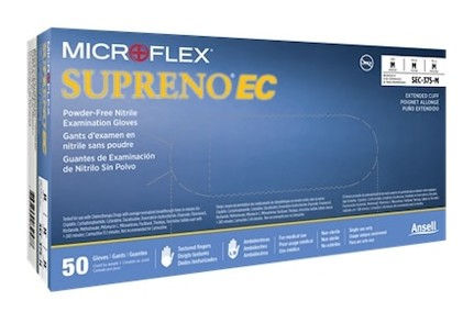 MICROFLEX Supreno EC , Nitrile Exam Gloves 3X-Large , Violet Blue Non-Sterile