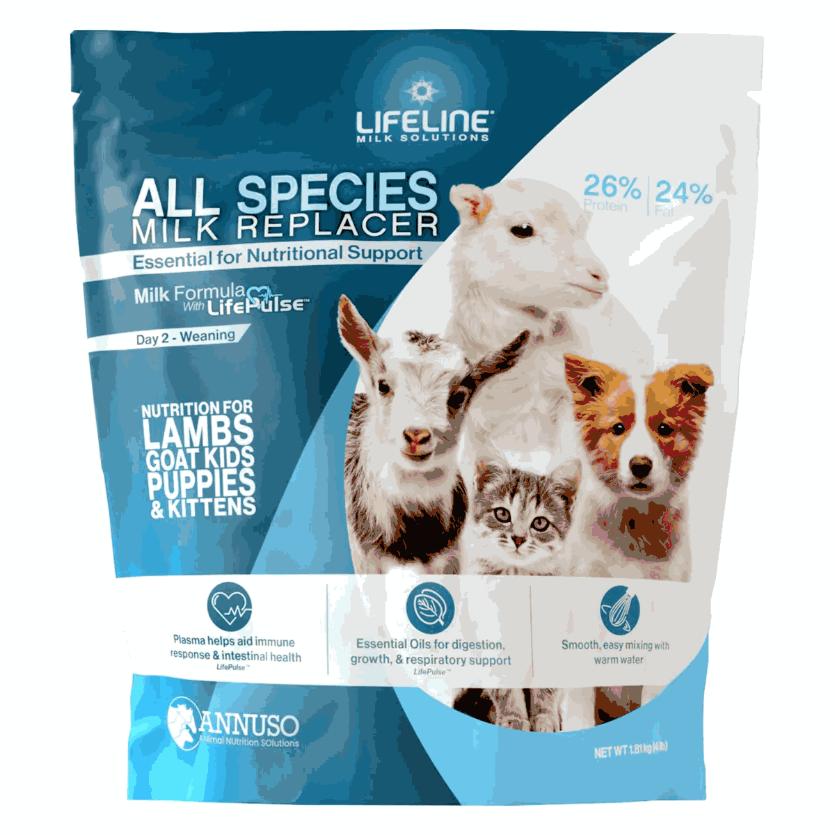 Lifeline All-Species Milk Replacer 26:24 6 Lb Annuso 49804