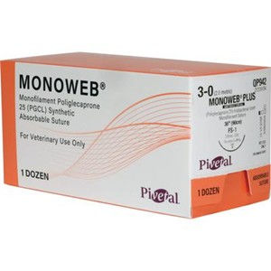 Thumbnail: Monoweb Plus Sutures QP942,  Size 3-0 , 12/Box , 36" (FS-1)  PATTERSON 21276154