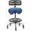 Thumbnail: Pivetal Bulldog Stool Jet Blue  Stool with Backrest, Foot Ring and Large Base ,
