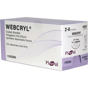 Thumbnail: Webcryl Cobra Black Sutures Size 2/0, V453C, 30" (FS-1) PATTERSON 21275138