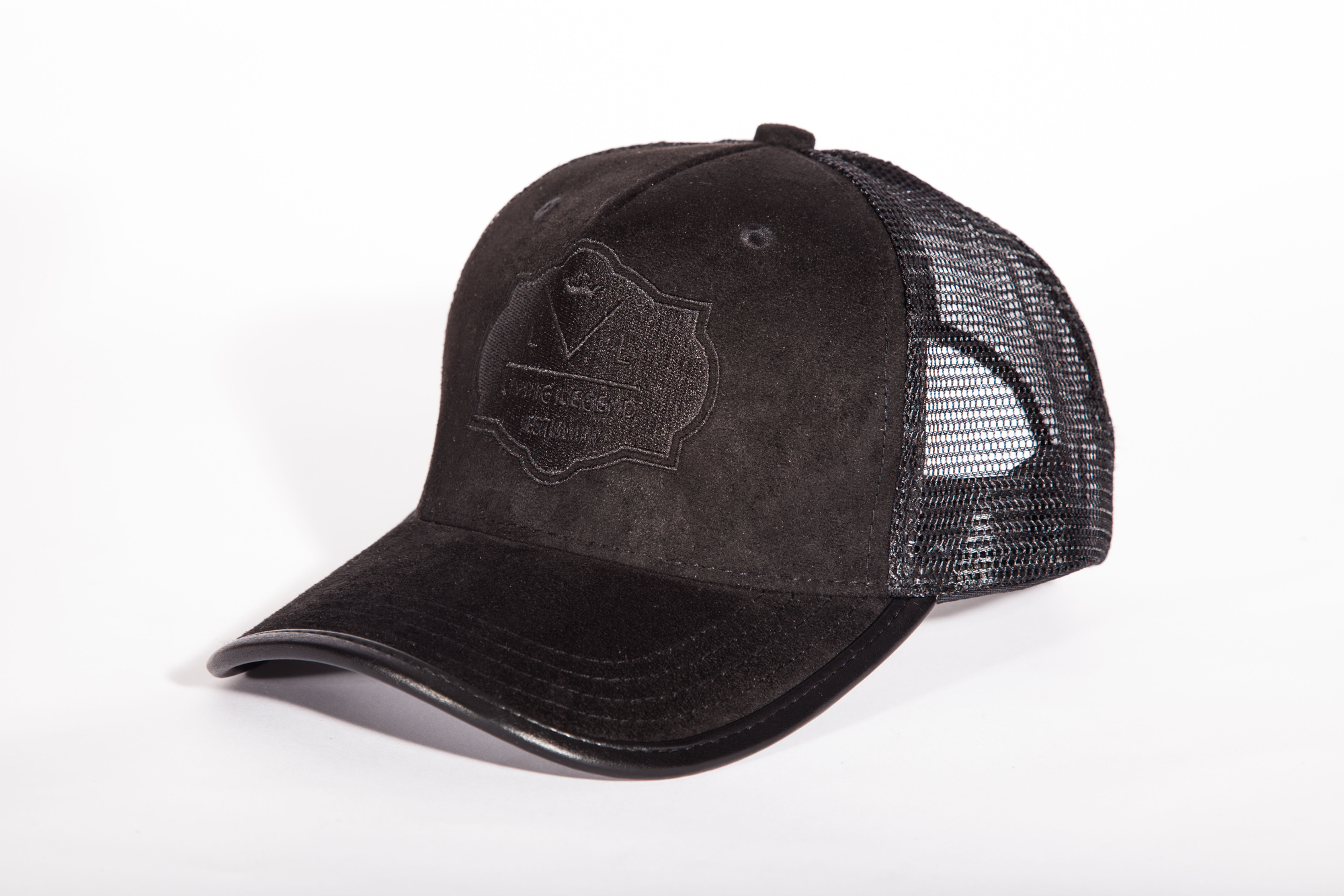 Living Legend Black Suede Mesh Trucker Cap