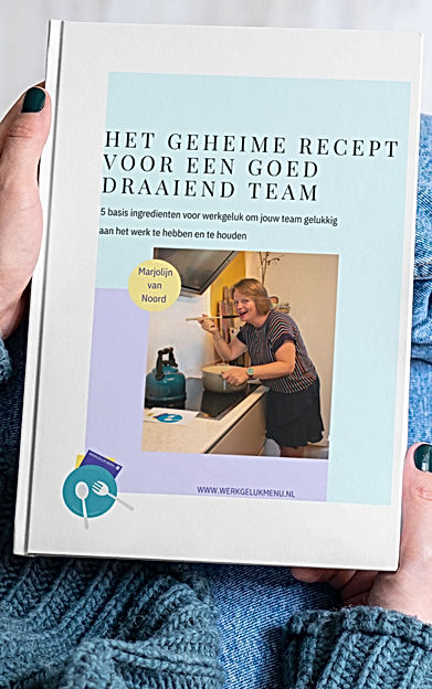 het geheime recept voor een goed draaiend team is werkgeluk, lees het ebook en hou je team gelukkig aan het werk