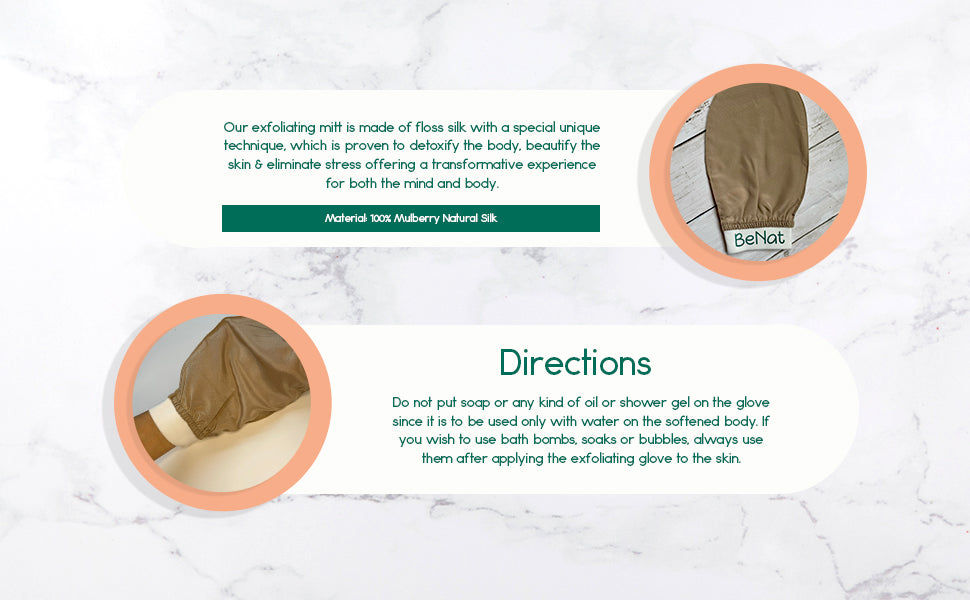 Miniatura: Silk Exfoliating Bath Gloves