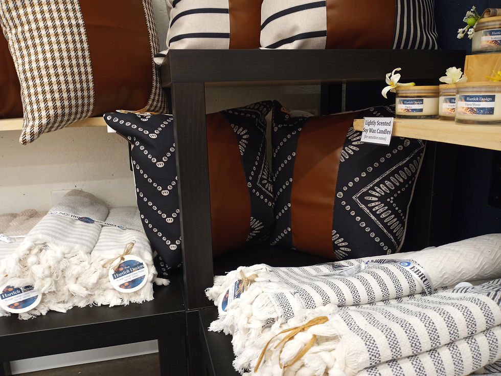 Thumbnail: M&CNY Faux-Leather Patchwork Pillows